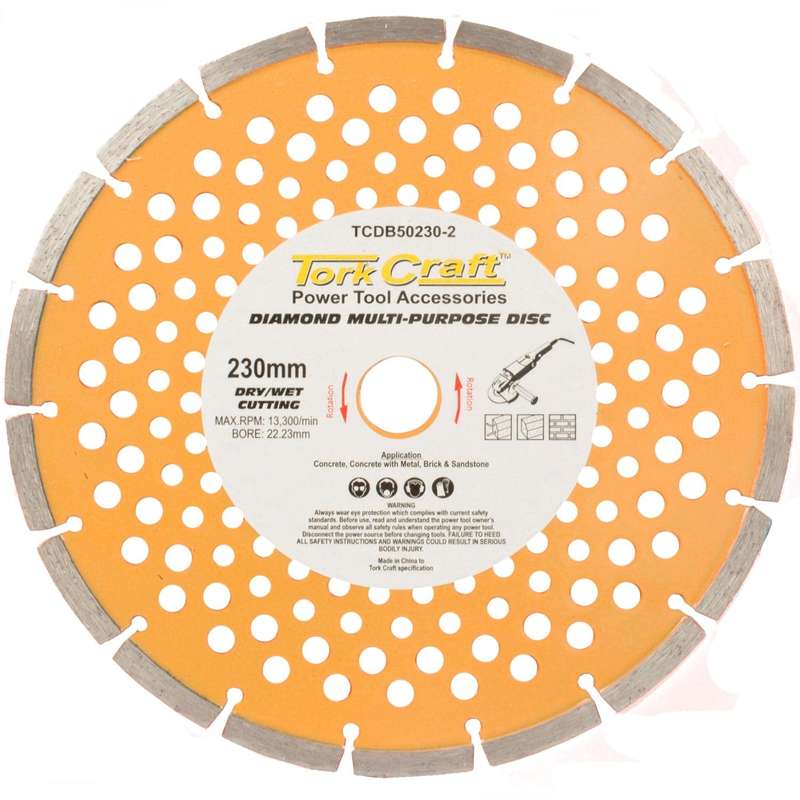 Diamond Blade Multi Purp.Segm.230 Mm Hard & Soft Mat.