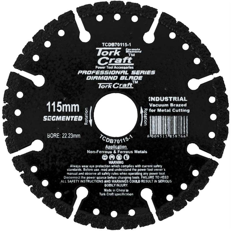 Diamond Blade Seg.115 X 22.23 Mm Vacuum Brazed For Metal Cutting