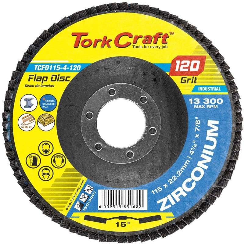 Flap Disc Zirconium 115 Mm 120 Grit Angled