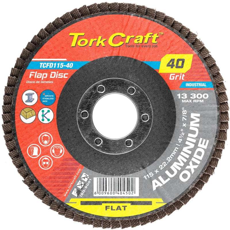 Flap Sanding Disc 115 Mm 40 Grit A/O