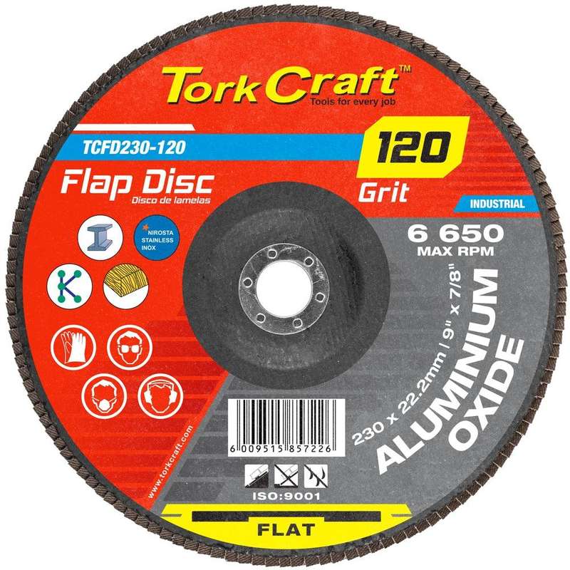 Flap Sanding Disc 230 Mm 120 Grit A/O