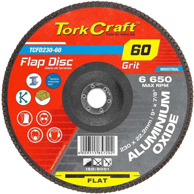 Flap Sanding Disc 230 Mm 60 Grit A/O