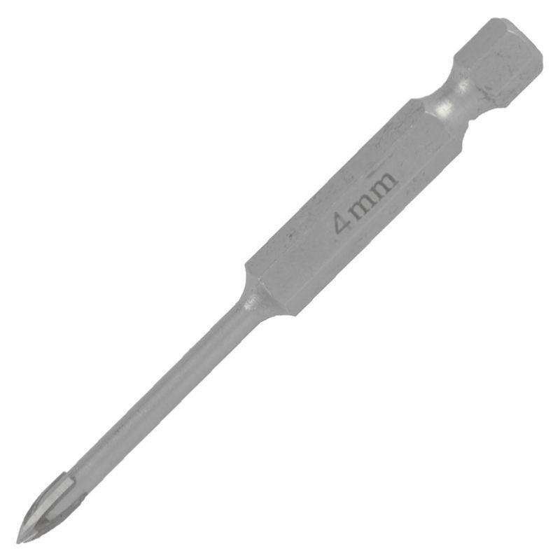 Glass & Tile Drill 4 Mm 4 Flute With Hex Shank