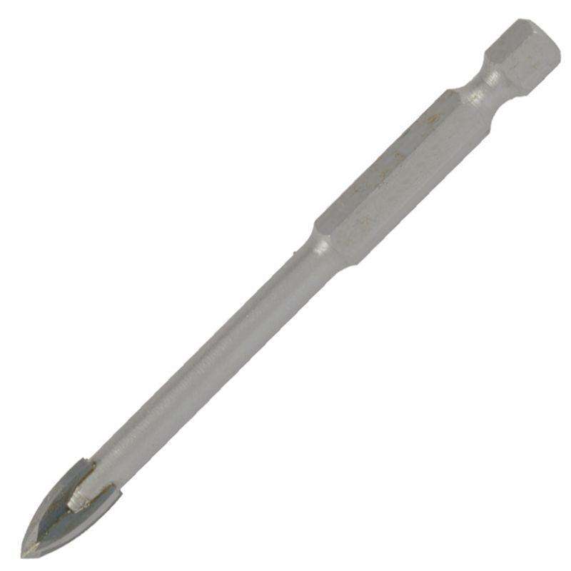 Glass & Tile Drill 10 Mm 4 Flute With Hex Shank