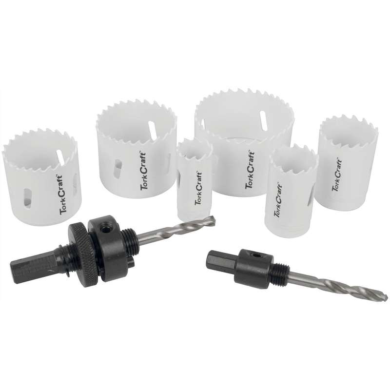 Holesaw Set 9 Pc In Case Bi Metal 22 29 35 44 51 64 Mm