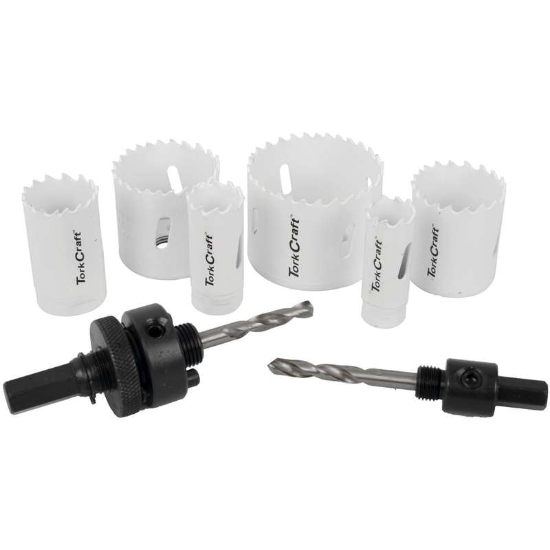 Holesaw Set 9 Pc In Case Bi Metal 19 22 29 38 44 57 Mm
