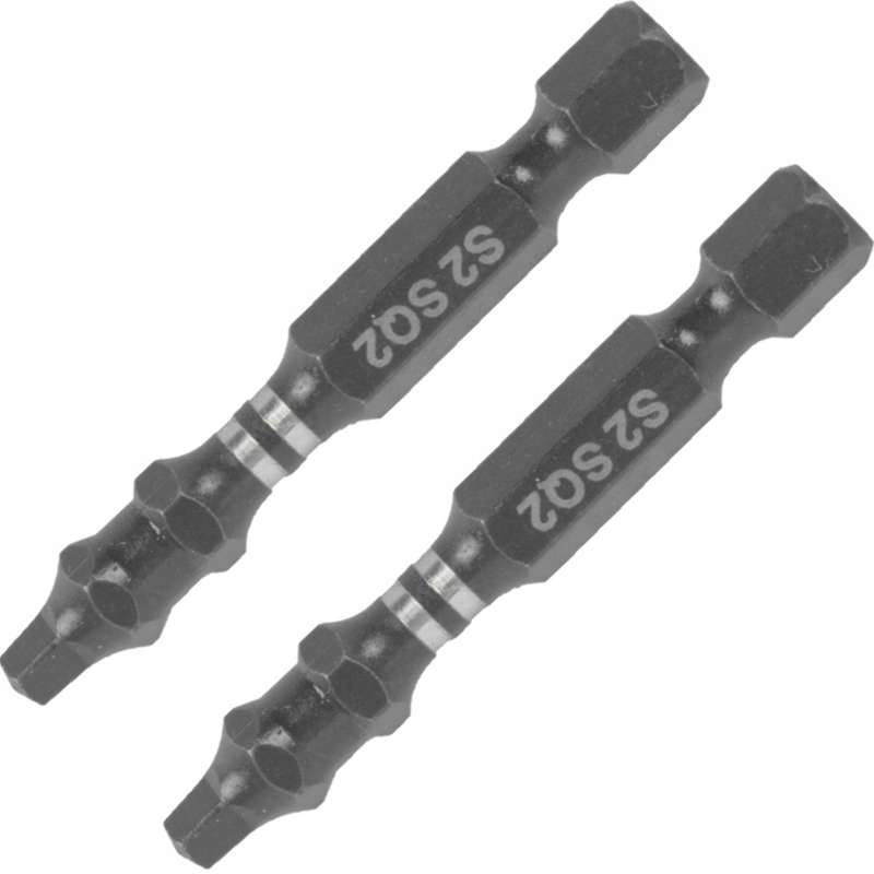 Impact Square Sq No.2 X 50 Mm Pwr Bit 2/Card Sq2