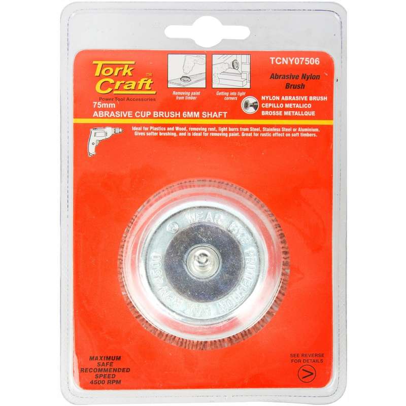 Nylon Cup Brush 75 X 6 Mm Tcw