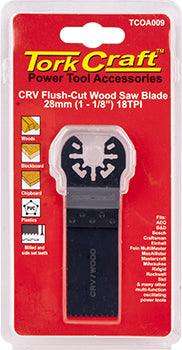 Quick Change Flush Cut Wood Saw Blade 28 Mm(1 1/8')18 Tpi Crv