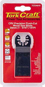 Quick Change Flush Cut Wood Saw Blade 34 Mm(1 5/16')14 Tpi Crv