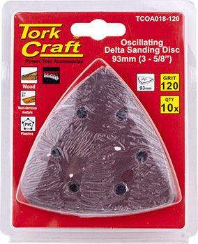 Oscillating Sandpaper A/O 93 Mm 10 Pc Delta Shape 120 Grit