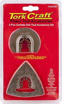 Quick Change Oscillating Carbide Grit Accessory Kit 2 Pc