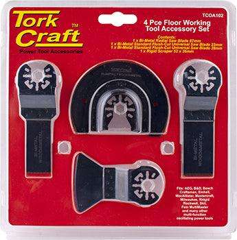 Quick Change Oscillating Floor Working Accessory Kit 4 Pc