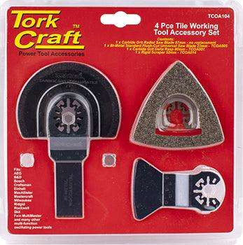 Quick Change Oscillating Tile Working Accessory Kit 4 Pc