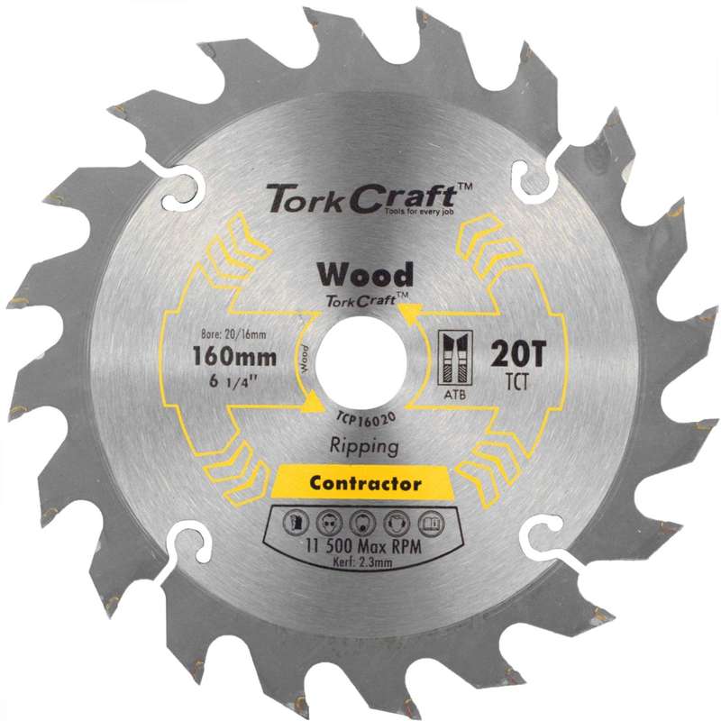 Blade Contractor 160 X 20 T 20/16 Circular Saw Tct