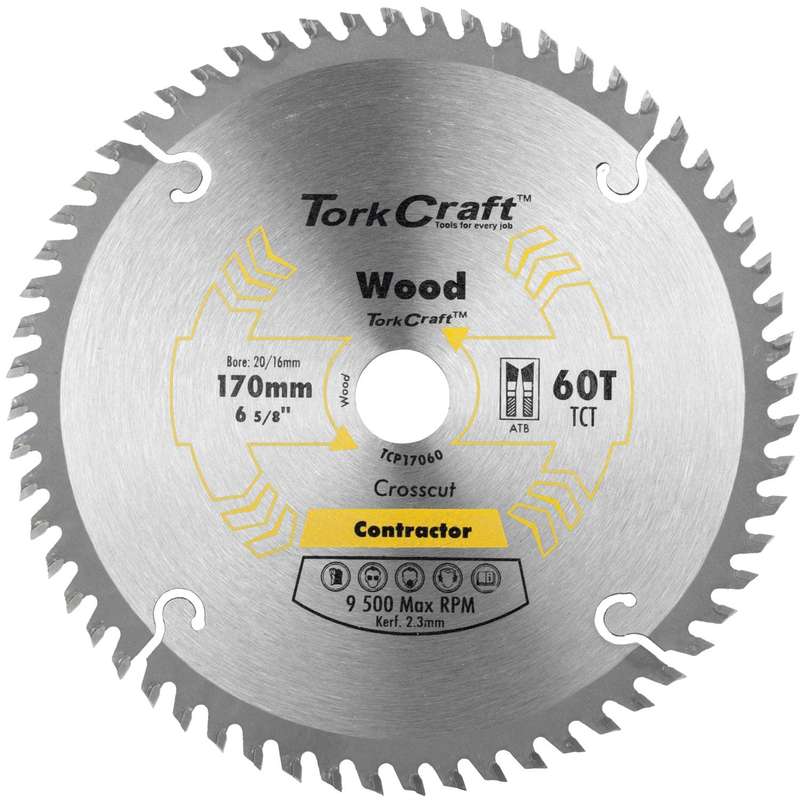 Blade Contractor 170 X60 T 20/16 Circular Saw Tct