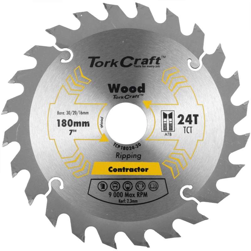 Blade Contractor 180 X 24 T 30/20/16 Circular Saw Tct