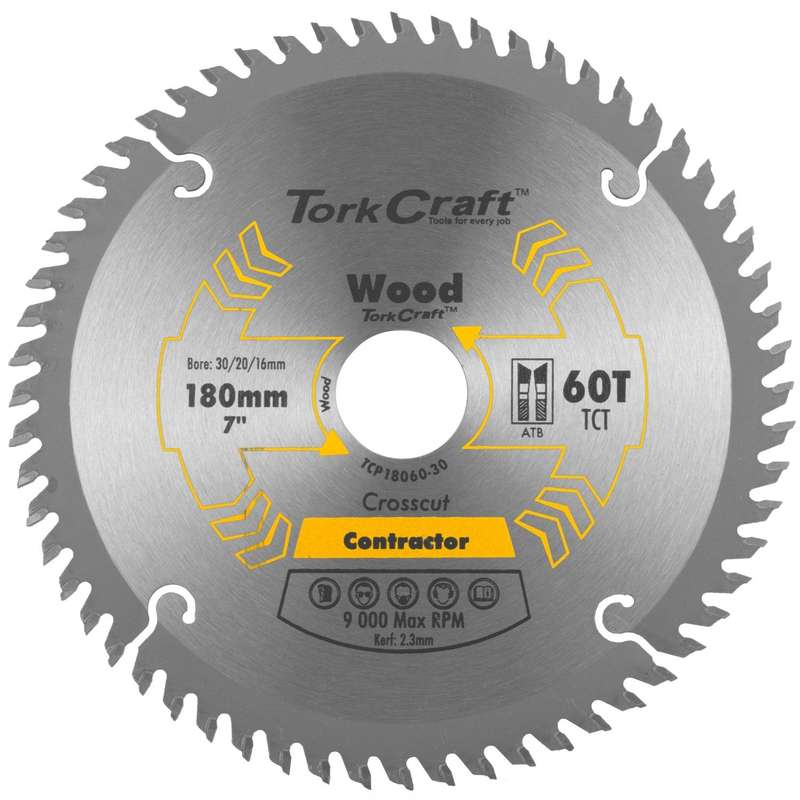 Blade Contractor 180 X 60 T 30/20/16 Circular Saw Tct