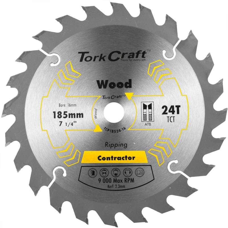 Blade Contractor 185 X 24 T 16mm Circular Saw Tct