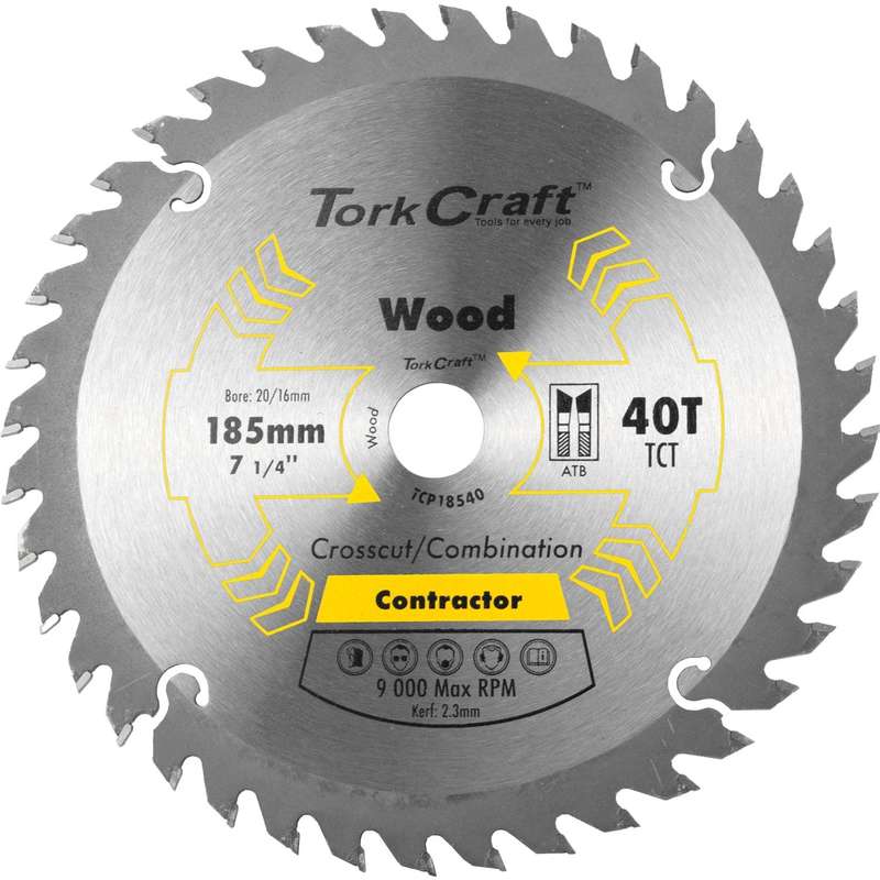 Blade Contractor 185 X 40 T 20/16 Circular Saw Tct