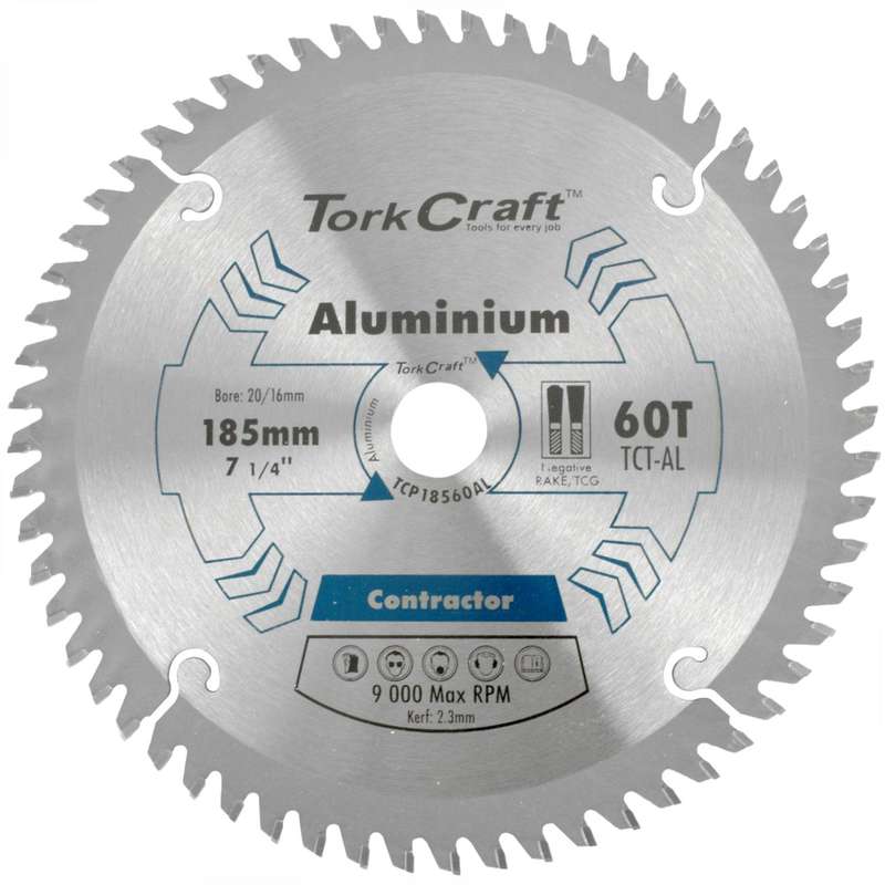 Blade Contractor Alum 185 X 60 T 20/16 Circular Saw Tct