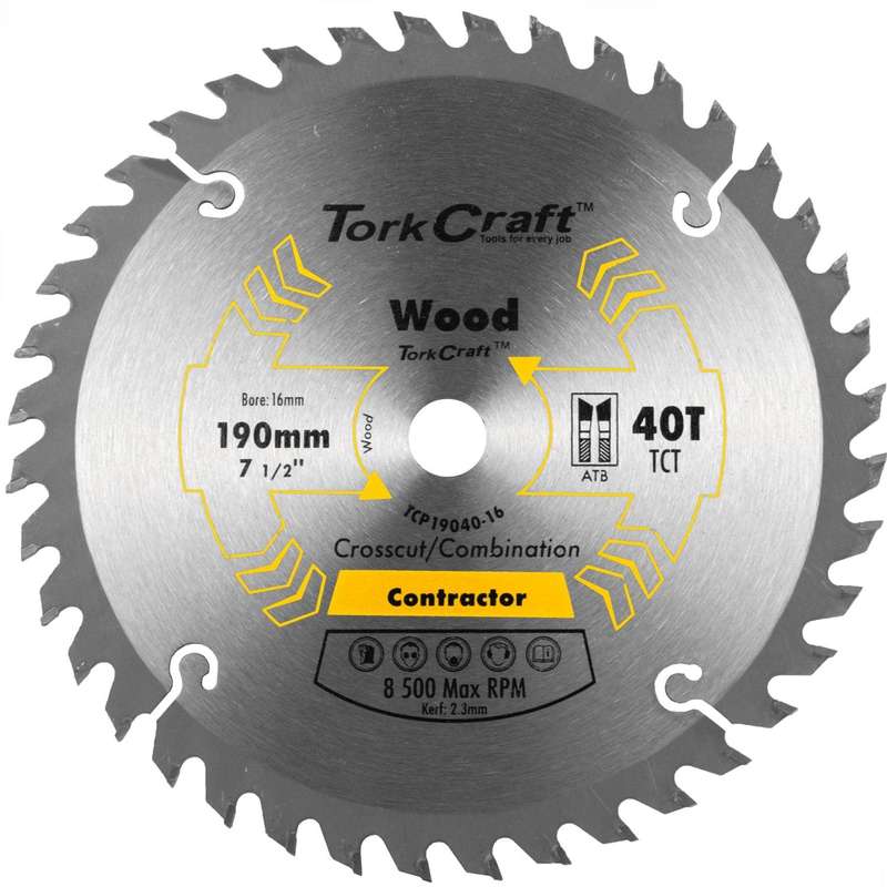 Blade Contractor 190 X 40 T 16 Mm Circular Saw Tct