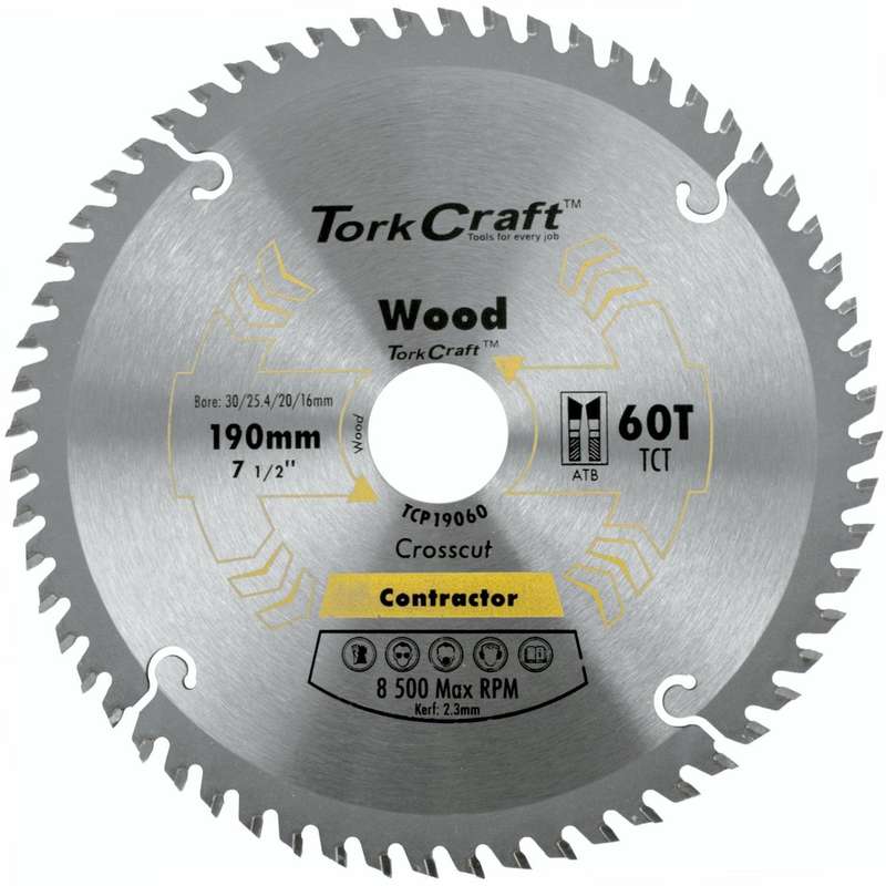 Blade Contractor 190 X 60 T 30/1/20/16 Circular Saw Tct