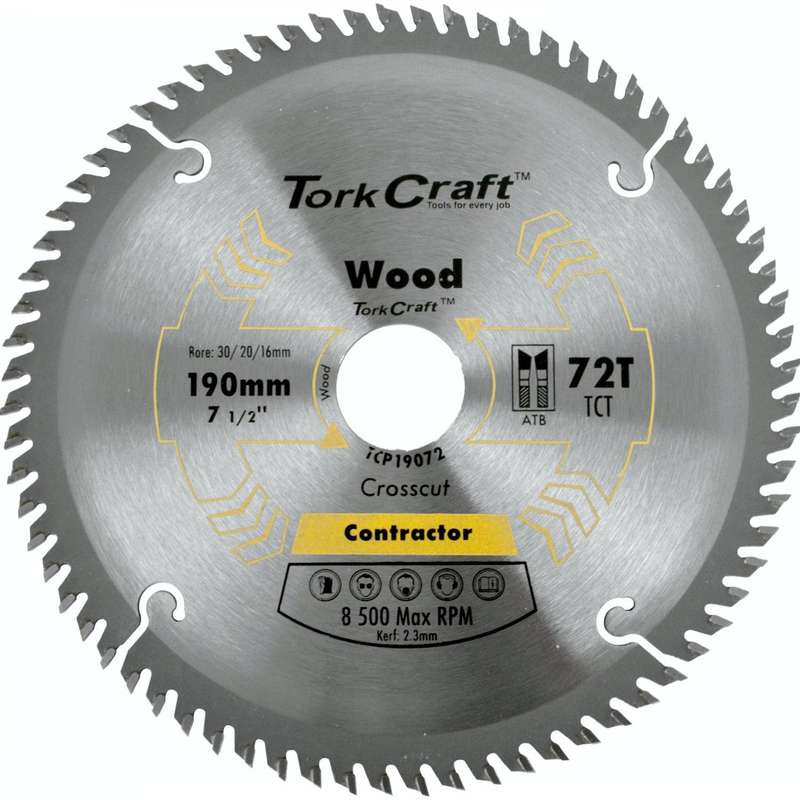 Blade Contractor 190 X 72 T 30/20/ Circular Saw Tct