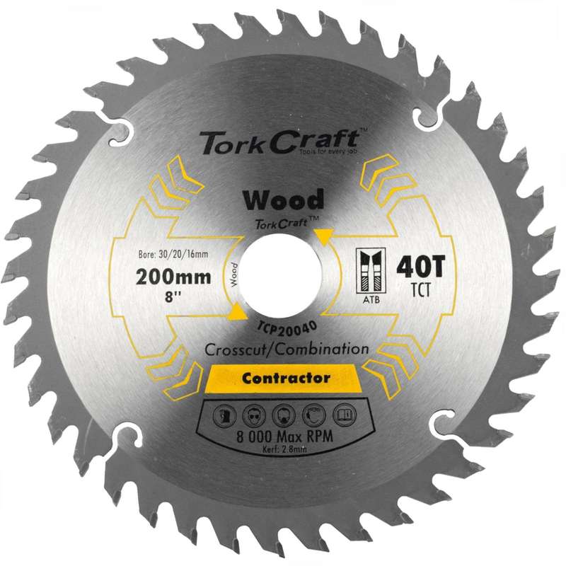 Blade Contractor 200 X 40 T 30/1/20/16 Circular Saw Tct