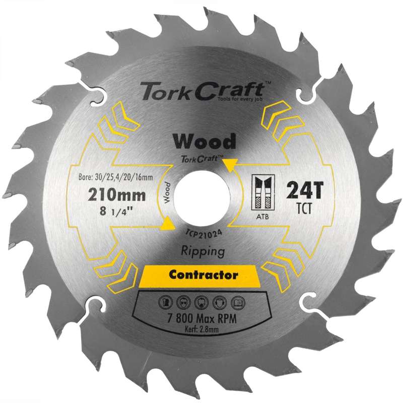 Blade Contractor 210 X 24 T 30/1/20/16 Circular Saw Tct