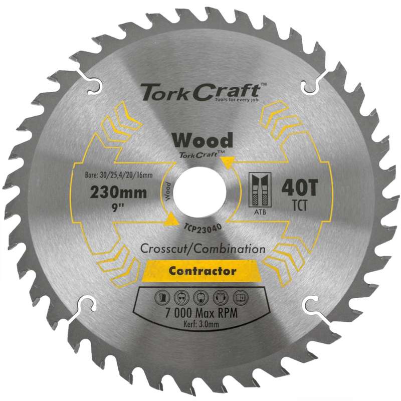 Blade Contractor 230 X 40 T 30/1/20/16 Circular Saw Tct