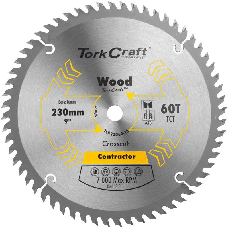 Blade Contractor 230 X 60 T 16 Mm Circular Saw Tct