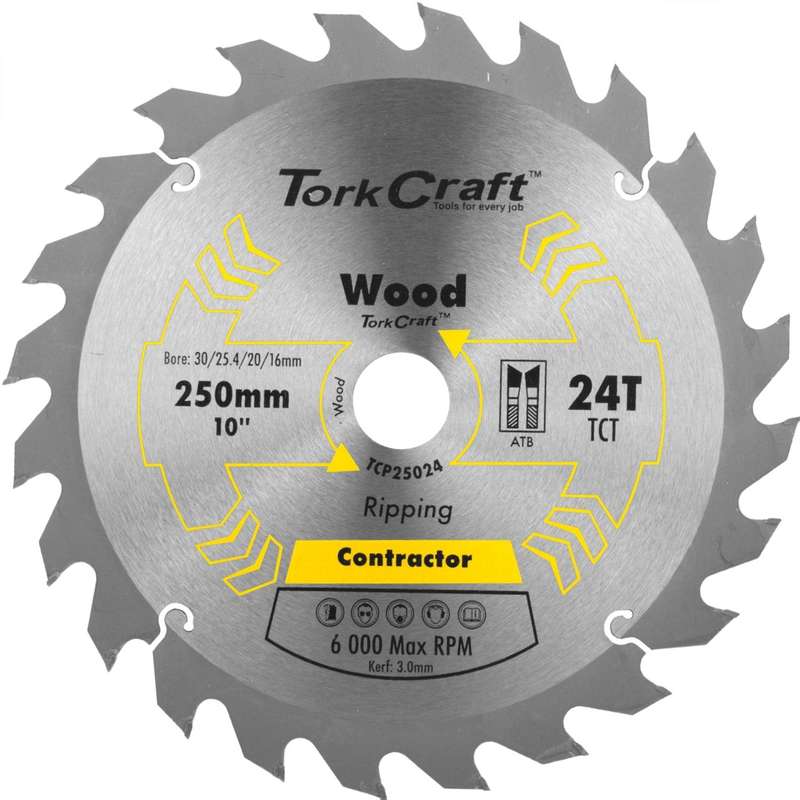 Blade Contractor 250 X 24 T 30/16 Circular Saw Tct