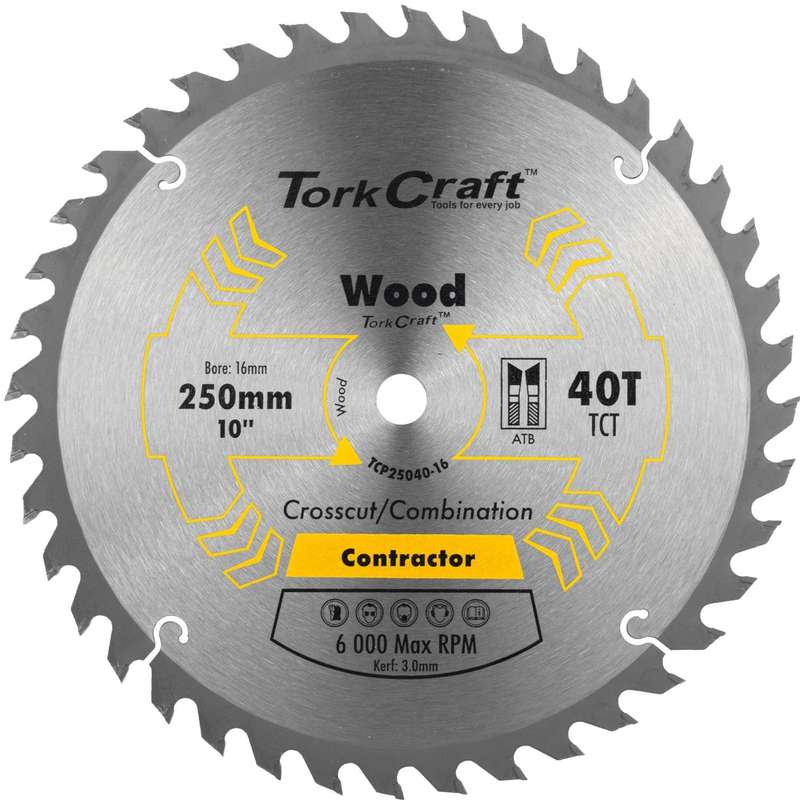 Blade Contractor 250 X 40 T 16 Mm Circular Saw Tct