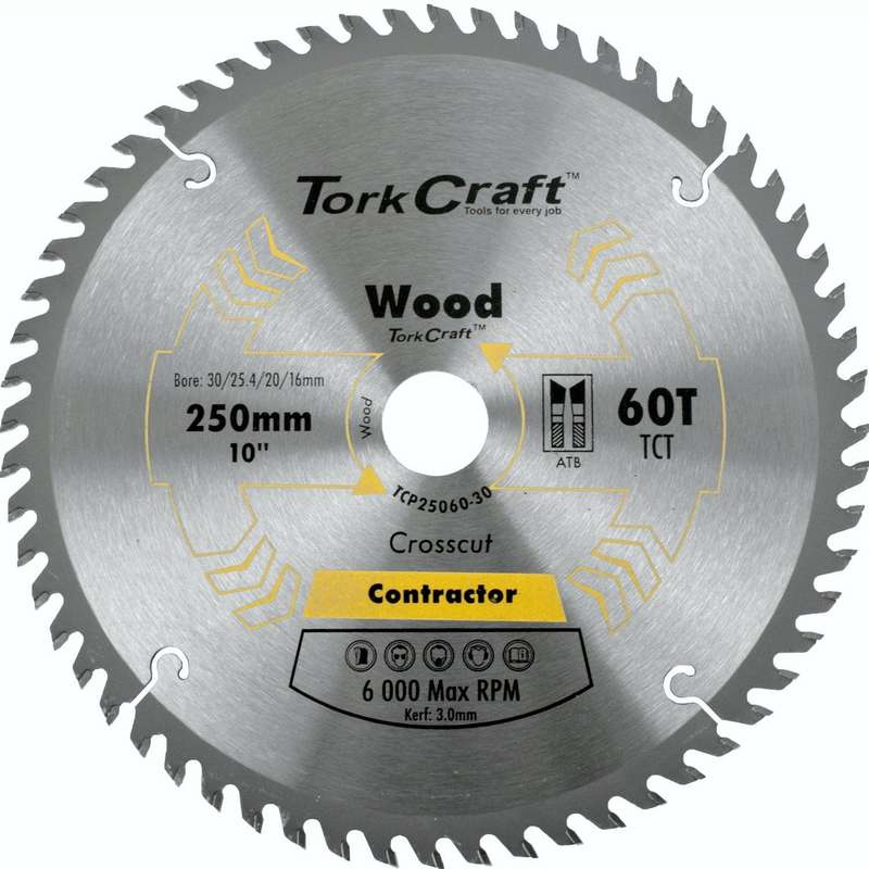 Blade Contractor 250 X 60 T 30/20/16 Circular Saw Tct