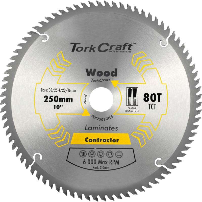 Blade Contractor 250 X 80 T Tcg Neg Circular Saw Tct