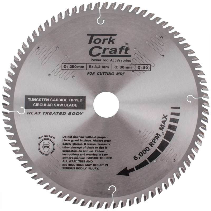 Blade Tct 250 X 80 T 30 Mm Alum Tcg Negative Profesional Industrial