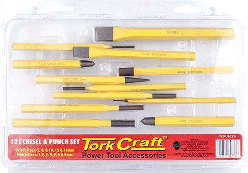 Tork Craft Chisel And Punch Set 12 Pc