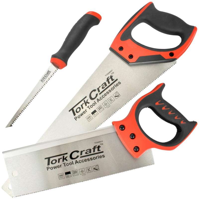 Saw Set 3 Pc Hand/Back/Job Saw Blister Pack