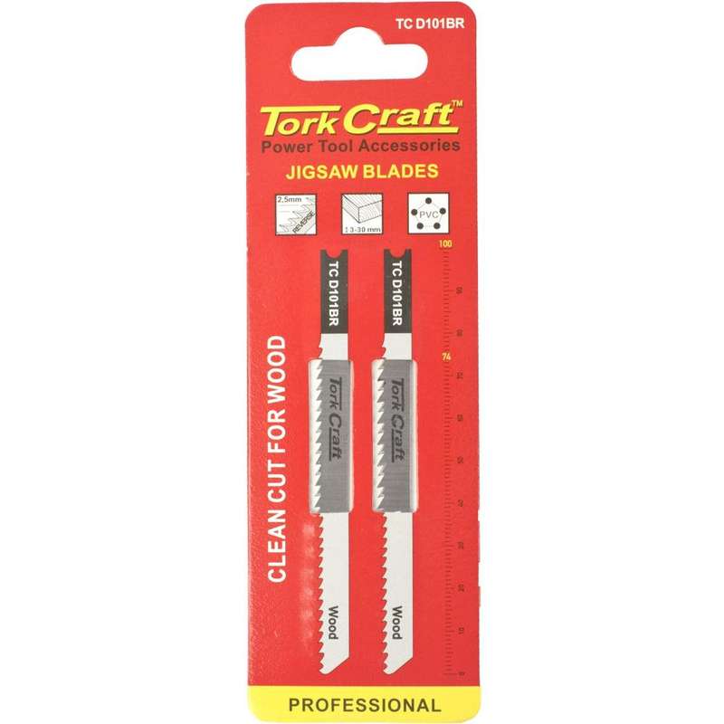 U Shank Jigsaw Blade 10 Tpi Wood 2.5 Mm Reverse Tooth 2 Pc