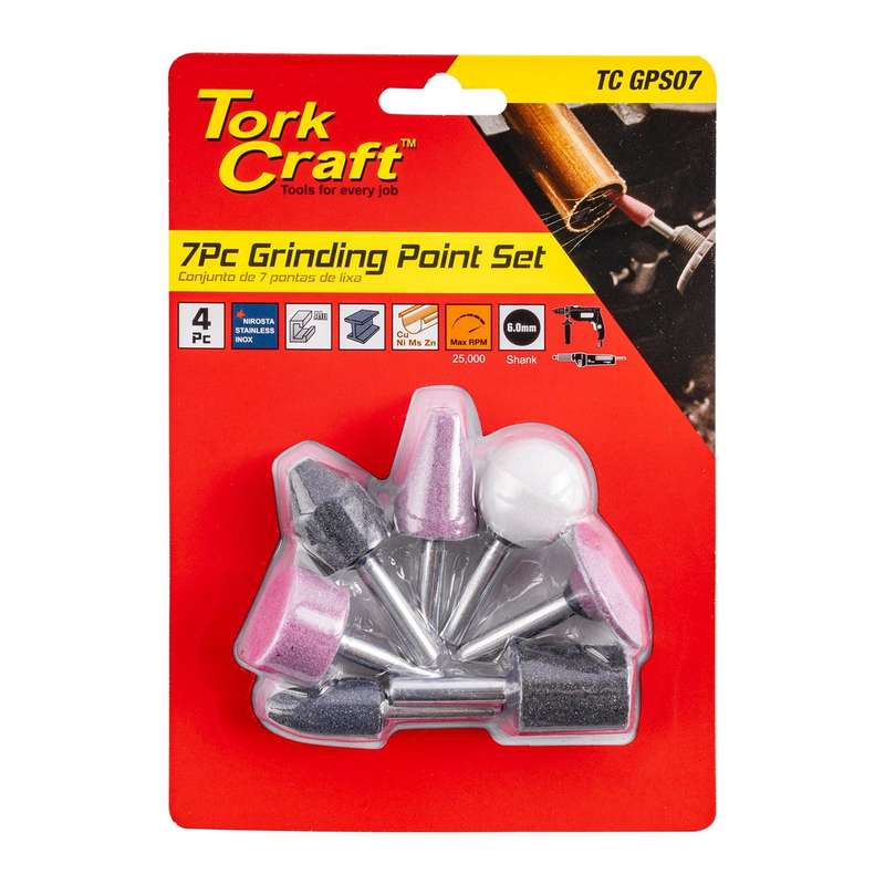 Grinding Point Set 7 Pce Carded