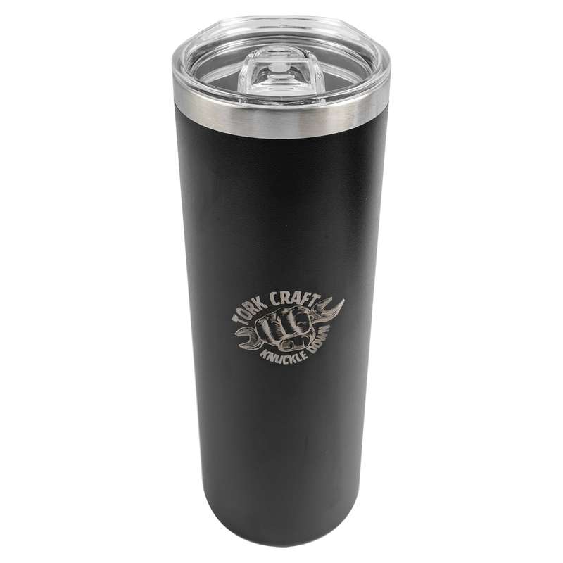 Tork Craft Stainless Steel Skinny Tumbler C/W Straw Black