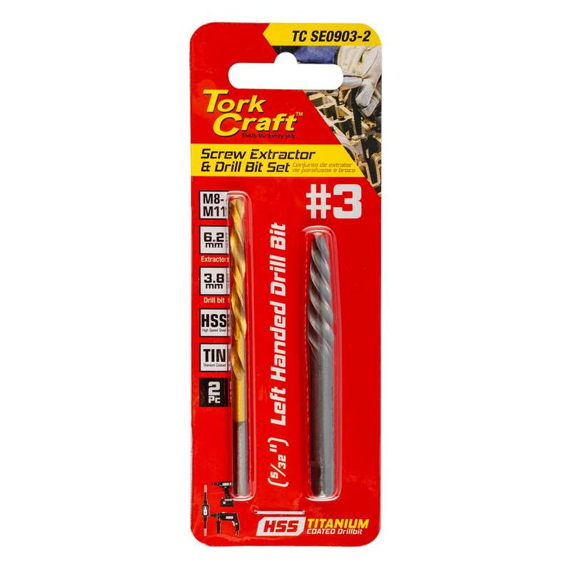 Screw Extractor Set 2 Pc No.3 With Left Hand Drill Bit
