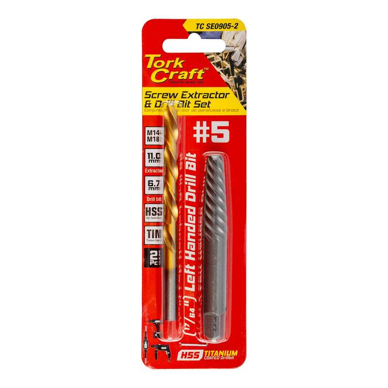 Screw Extractor Set 2 Pc No.5 With Left Hand Drill Bit