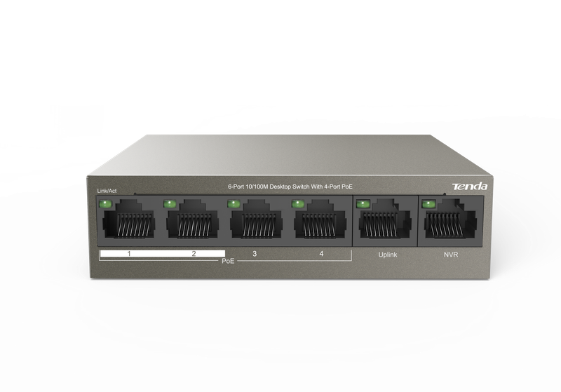 Tenda 6-Port 10/100M Desktop Switch With 4-Port PoE