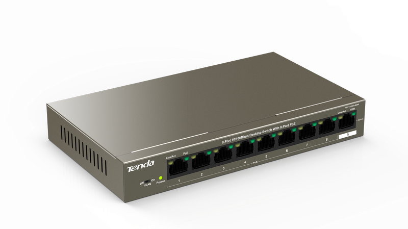 Tenda 9-Port 10/100Mbps Desktop Switch With 8-Port PoE