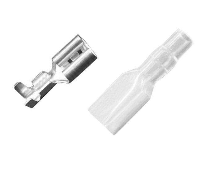 Terminal Un Ins Brass 6.35mmx0.8 Fem With Clear C 210039