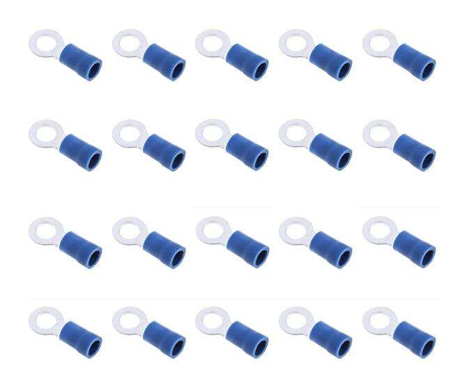 Terminal Pre Ins Ring Lug Bl R=6.4mm 1 K/Bag Rv2 6 S Blue