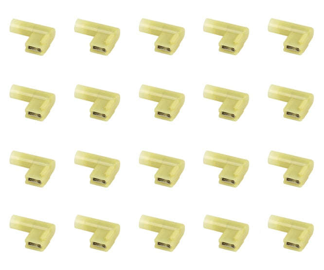 Flag Female Crimp Terminal 4 6mm2 6.35mm Yl 250 P/Bag Fldny 5.5 250 D