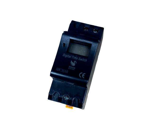 Digital Timer Black Din/Samite Mount With 3 Terminals Ahc30 Agb